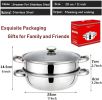 Stainless Steel Stack and Steam Pot Set with Lid 2 Tier Steamer Pot Steaming Cookware for Kitcken Cooking (only pick up)