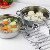 Stainless Steel Stack and Steam Pot Set with Lid 2 Tier Steamer Pot Steaming Cookware for Kitcken Cooking (only pick up)