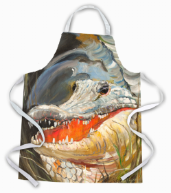 Painted/art Apron (Color: Alligators & Crocodiles, size: 31 x 27)