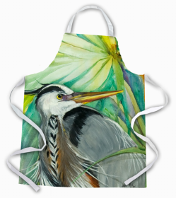 Bird Apron (Color: Animals/Birds/Bird - Blue Heron, size: 31 x 27)