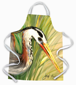 Bird Apron (Color: Animals/Birds/Bird - Blue Heron 1, size: 31 x 27)