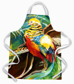 Bird Apron (Color: Animals/Birds/Bird - Mandarin Pheasant, size: 31 x 27)