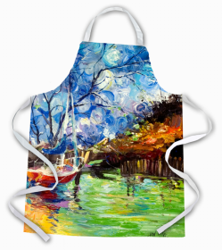 Beach Apron (Color: Beach/Beach and Lake Scenes/Sailboats 3, size: 31 x 27)