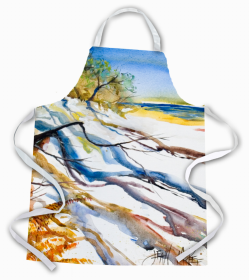 Beach Apron (Color: Beach/Beach and Lake Scenes/Sand Dune, size: 31 x 27)